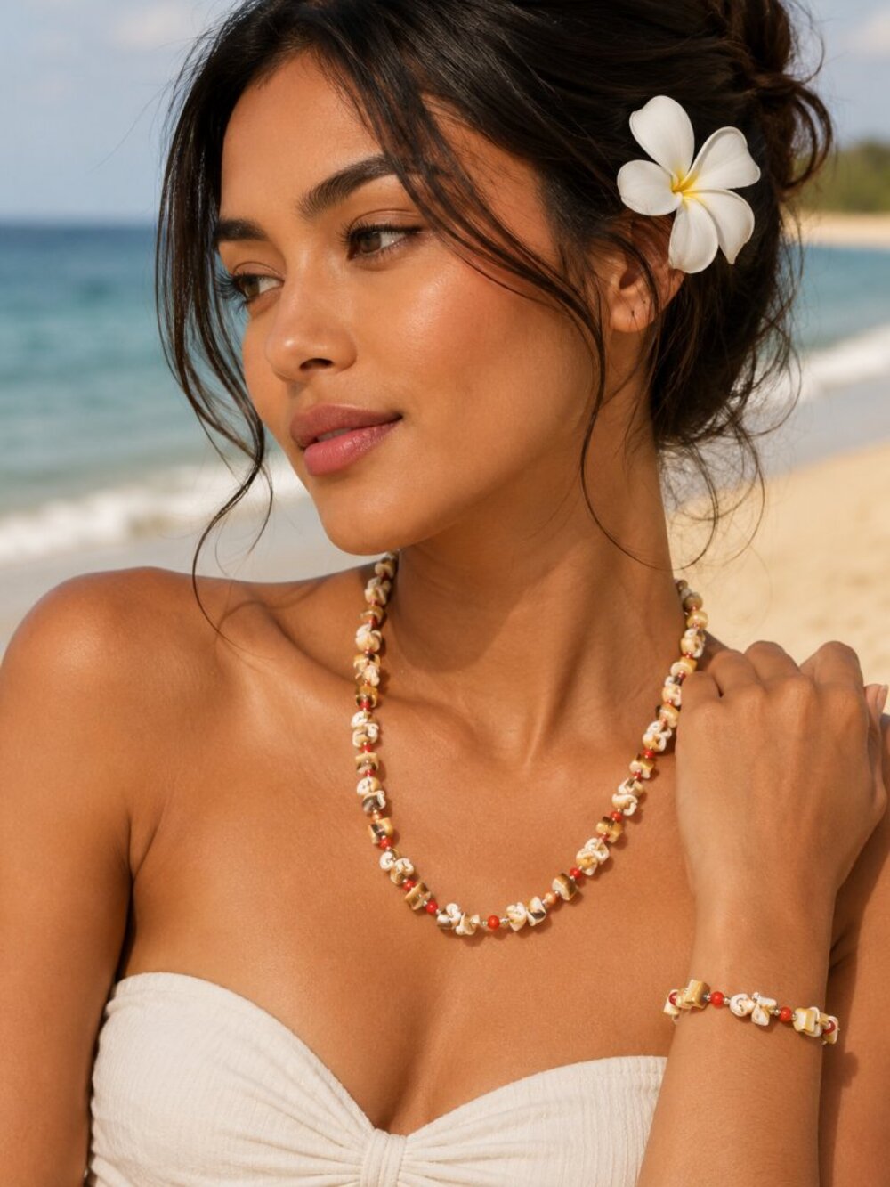 Shell Necklace & Bracelet